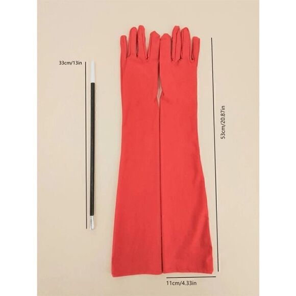 ❤️✨ 5PCS 1920s Red Accessories Flapper Great Gatsby Retro Costume Set NEW - Picture 5 of 16